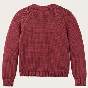 Cardigan rustic in cotone da donna di Filson | Burgundy