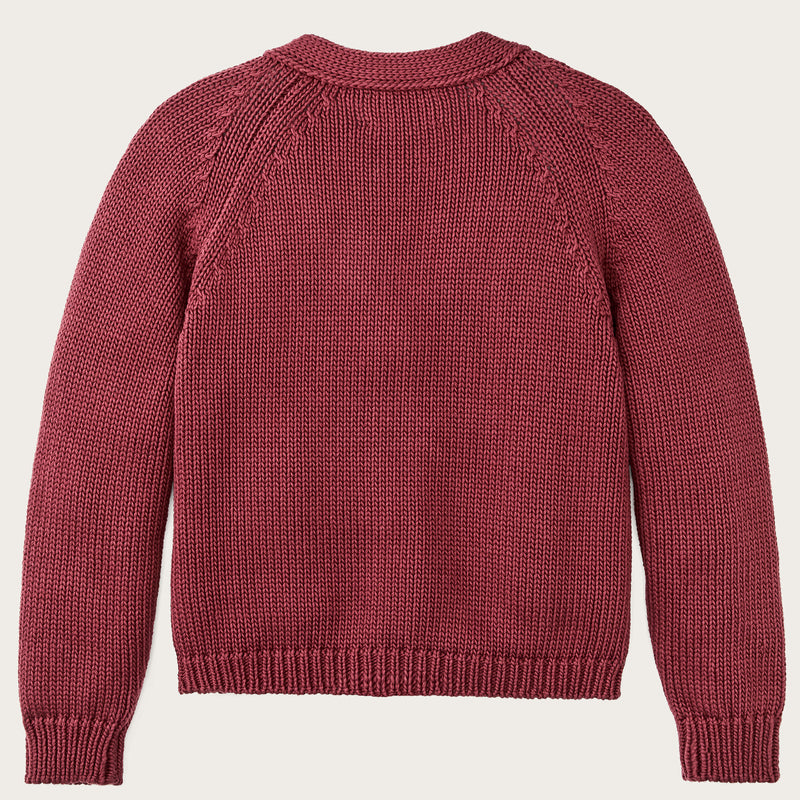 Cardigan rustic in cotone da donna di Filson | Burgundy
