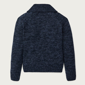 Women's cotton full-zip cardigan von Filson | Navy / marl (Blue)