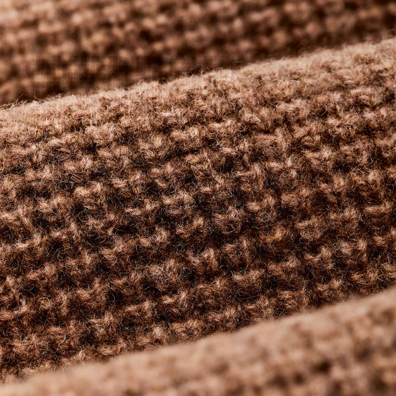 Women's waffle knit merino sweater di Filson | Brown heather (Brown)