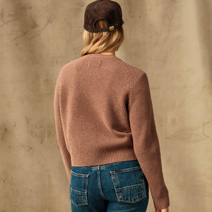 Women's waffle knit merino sweater di Filson | Brown heather (Brown)