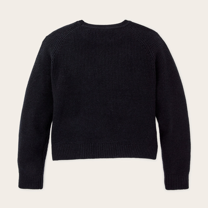 Women's waffle knit merino sweater di Filson | Dark navy (Blue)