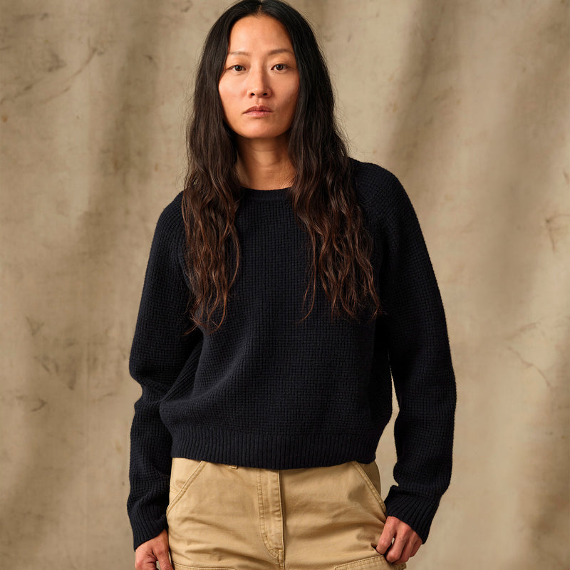 Women's waffle knit merino sweater di Filson | Dark navy (Blue)