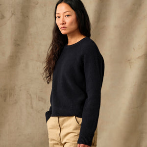 Women's waffle knit merino sweater di Filson | Dark navy (Blue)