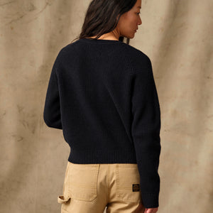 Women's waffle knit merino sweater di Filson | Dark navy (Blue)