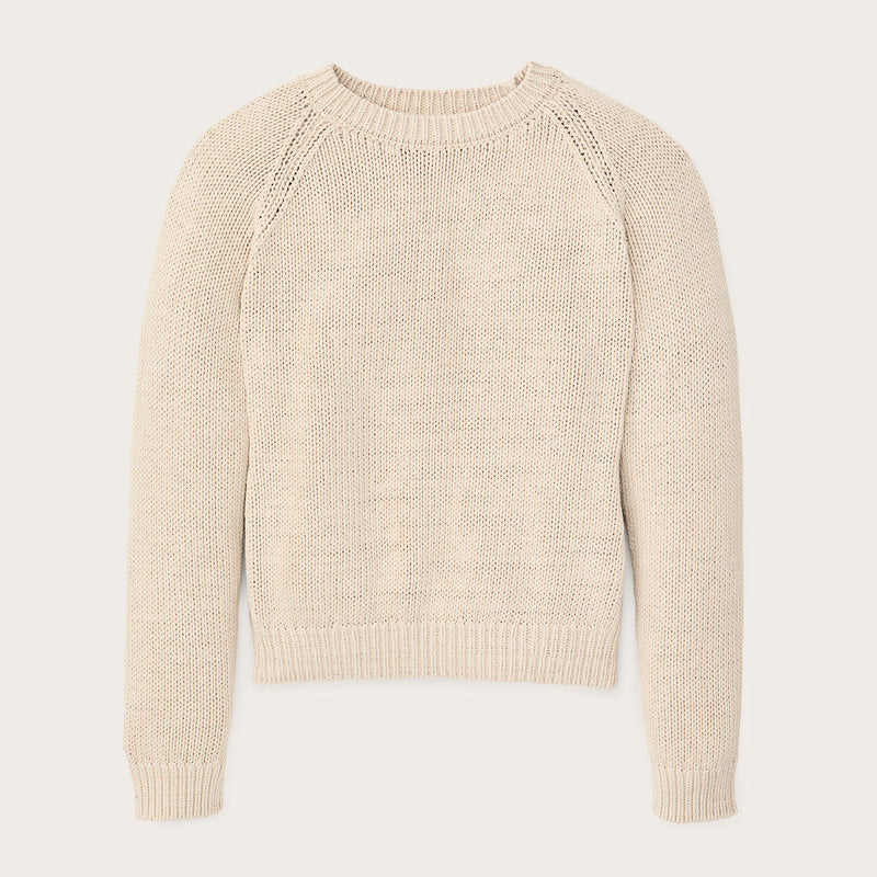 Women's cotton crewneck sweater von Filson | Natural (White)