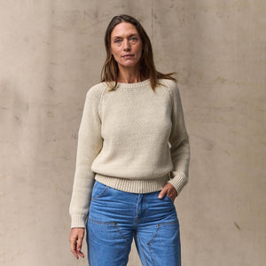 Women's cotton crewneck sweater von Filson | Natural (White)