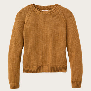 Women's cotton crewneck sweater par Filson | Golden brown (Beige)
