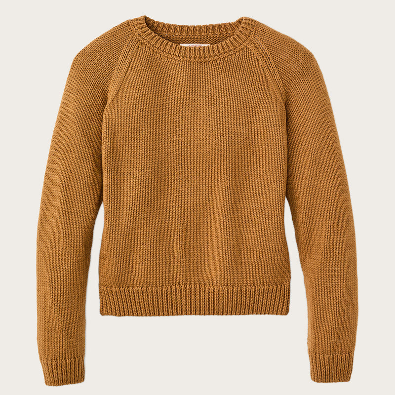 Women's cotton crewneck sweater par Filson | Golden brown (Beige)
