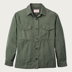 Women's reverse sateen jac-shirt par Filson | Service green (Green)