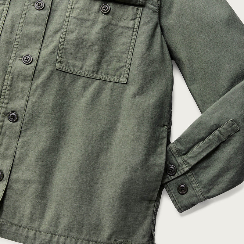 Women's reverse sateen jac-shirt par Filson | Service green (Green)