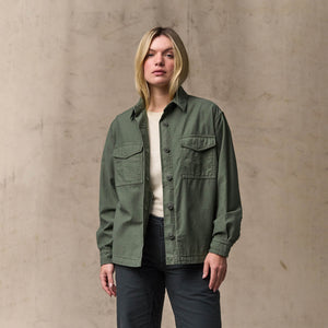 Women's reverse sateen jac-shirt par Filson | Service green (Green)