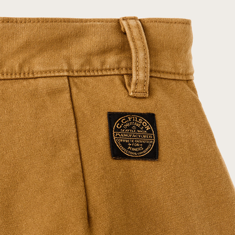 Women’s field camp shorts by Filson | Dark ochre (Orange)