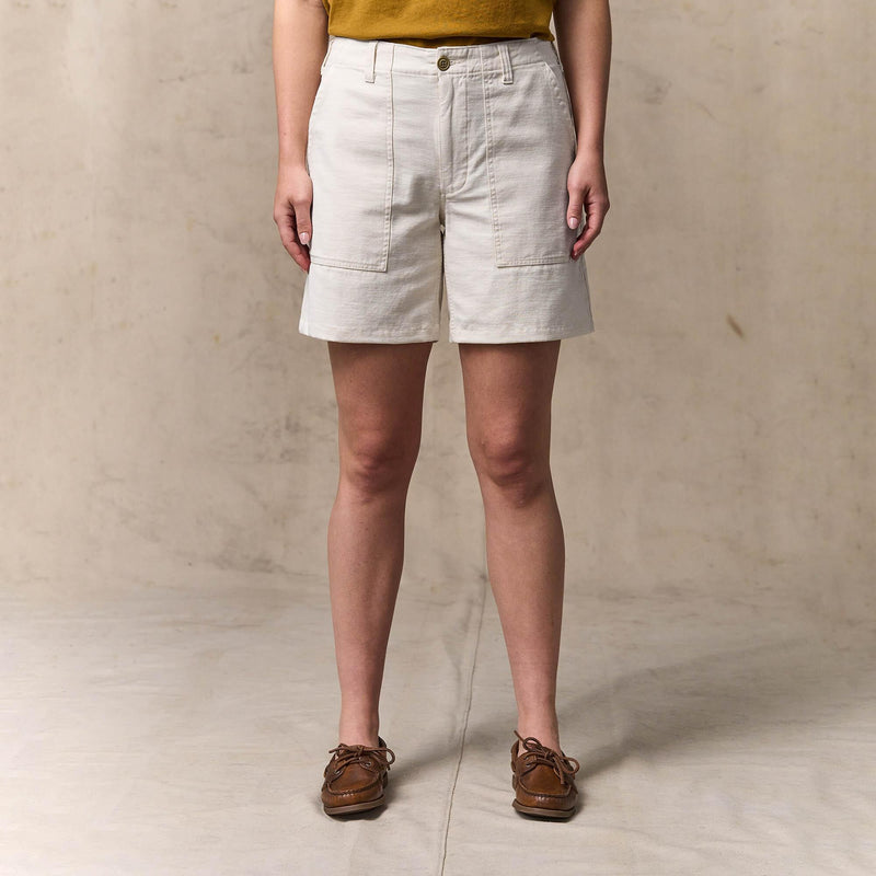 Women's reverse sateen supply shorts par Filson | Natural seed (White)