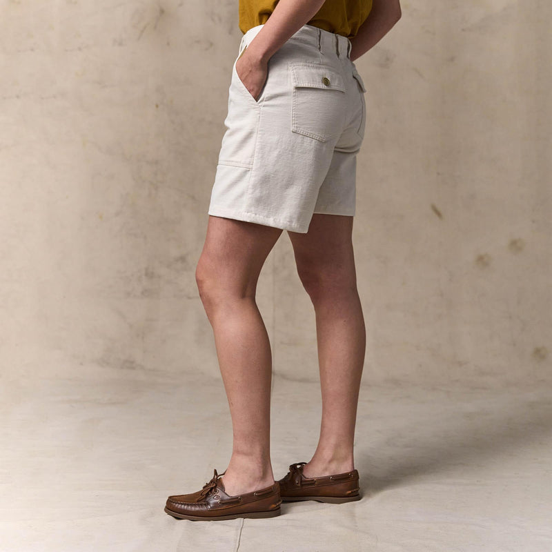 Women's reverse sateen supply shorts par Filson | Natural seed (White)