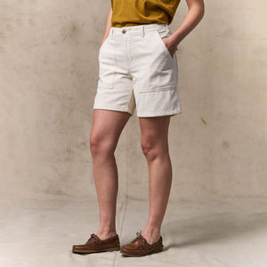 Women's reverse sateen supply shorts par Filson | Natural seed (White)