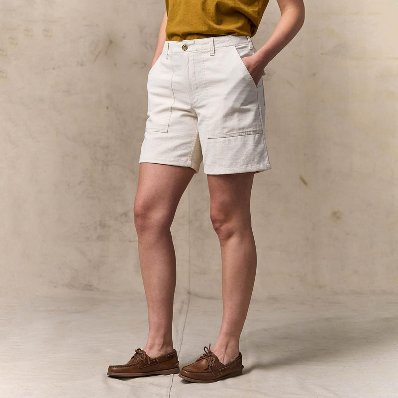 Women's reverse sateen supply shorts par Filson | Natural seed (White)