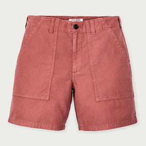 Women's reverse sateen supply shorts par Filson | Mahogany (Pink)