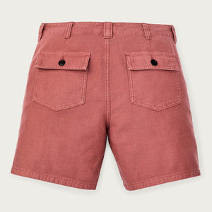 Women's reverse sateen supply shorts par Filson | Mahogany (Pink)