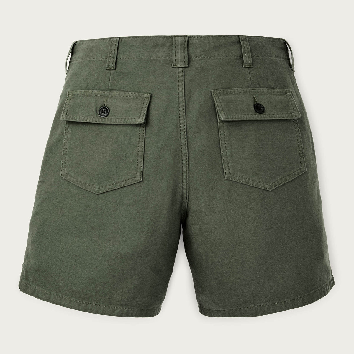 Women's reverse sateen supply shorts by Filson | Service green (Green)
