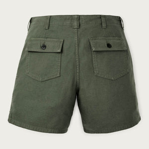 Women's reverse sateen supply shorts par Filson | Service green (Green)