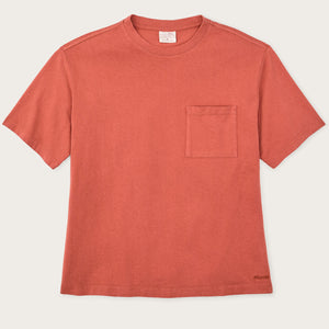 Women's short sleeve pocket tee by Filson | Cedar red (Pink)