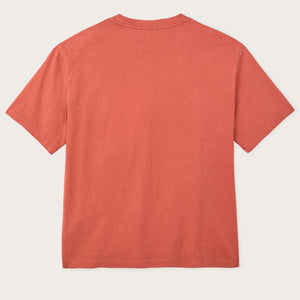 Women's short sleeve pocket tee by Filson | Cedar red (Pink)