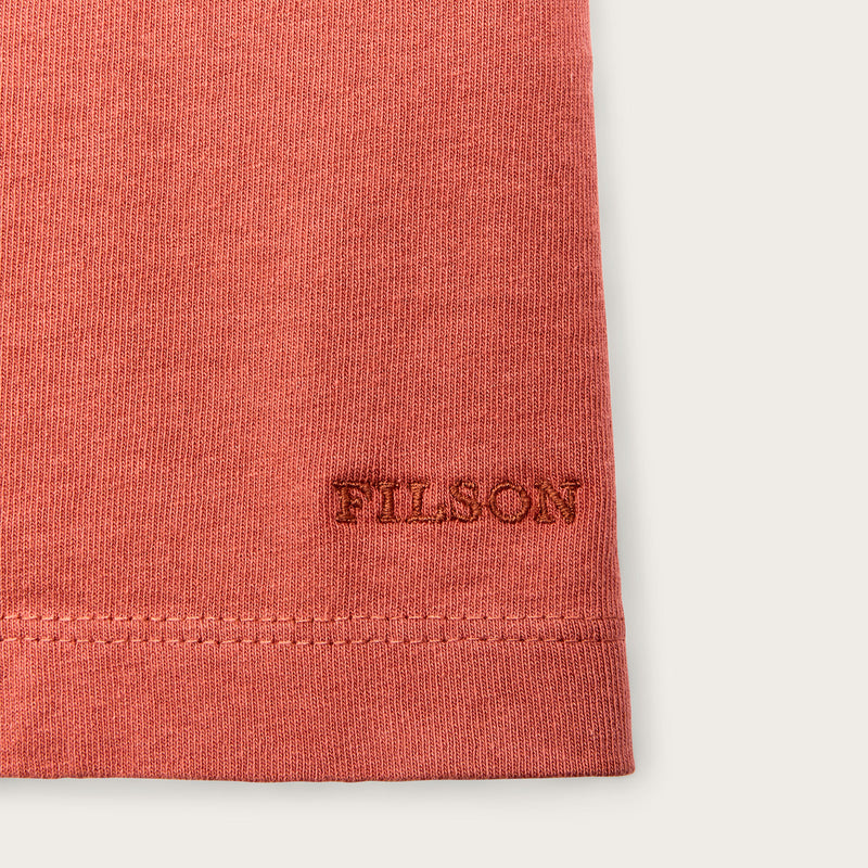 Women's short sleeve pocket tee by Filson | Cedar red (Pink)