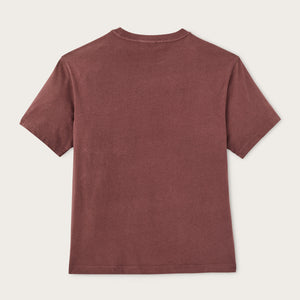 Women's short sleeve pocket tee von Filson | Loam brown (Red)