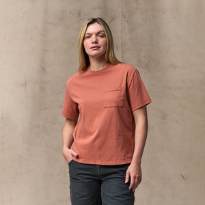 Women's short sleeve pocket tee by Filson | Copper brown (Pink)