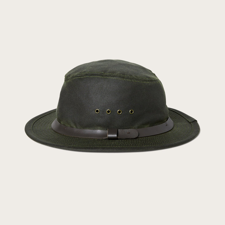 Cappello Filson Tin Cloth Wildfowl In Lana E Tela Cerata, Taglia XL, Verde Lontra, Usato Ottimo - Foto 1