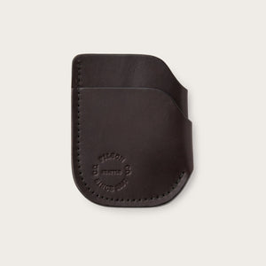 Bridle leather front pocket cash & card case di Filson | Brown leather (Brown)