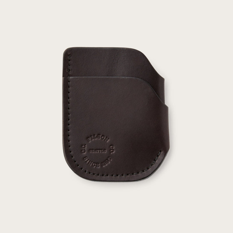 Bridle leather front pocket cash & card case di Filson | Brown leather (Brown)
