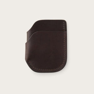 Bridle leather front pocket cash & card case di Filson | Brown leather (Brown)