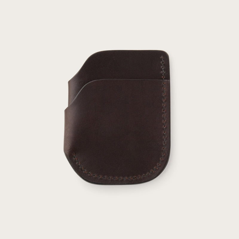 Bridle leather front pocket cash & card case di Filson | Brown leather (Brown)