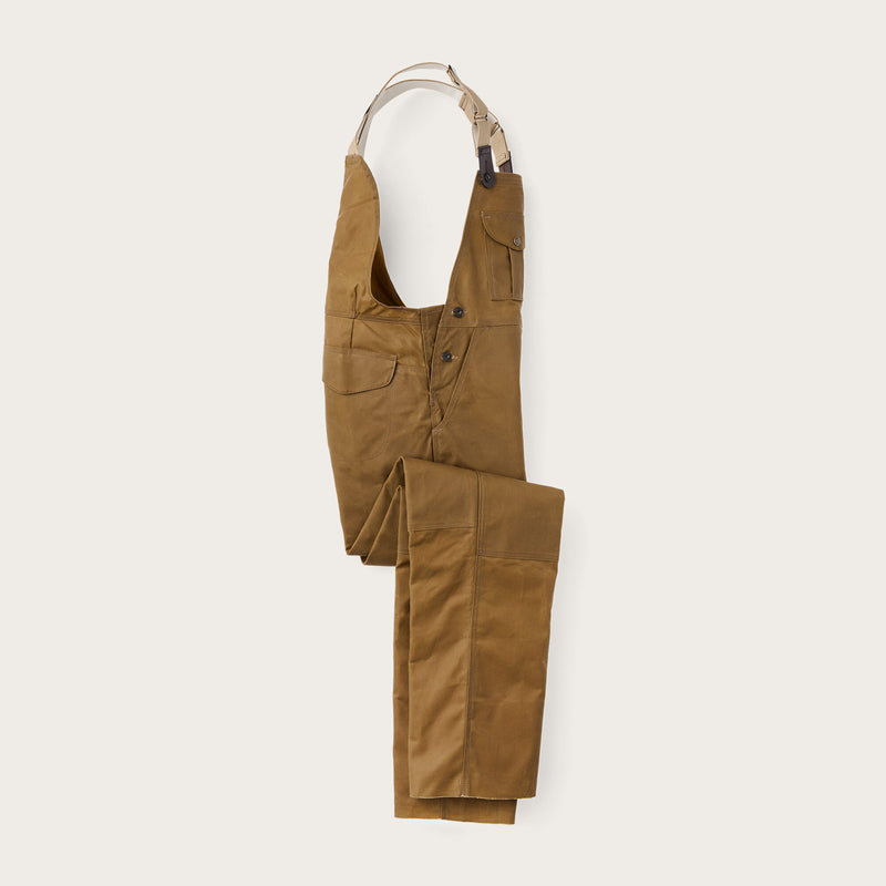 Oil finish double tin bibs by Filson | Dark tan (Beige)