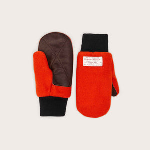 LEATHER PALM MACKINAW WOOL MITTENS