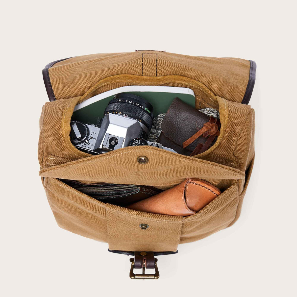 Filson Field Bag-Small Tan, multi-pocket field bag