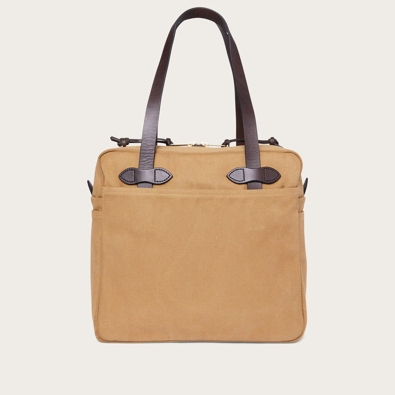 RUGGED TWILL TOTE BAG WITH ZIPPER