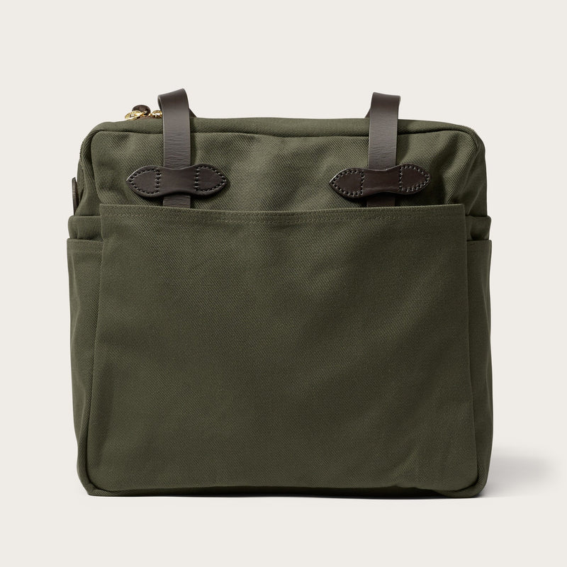 RUGGED TWILL TOTE BAG WITH ZIPPER