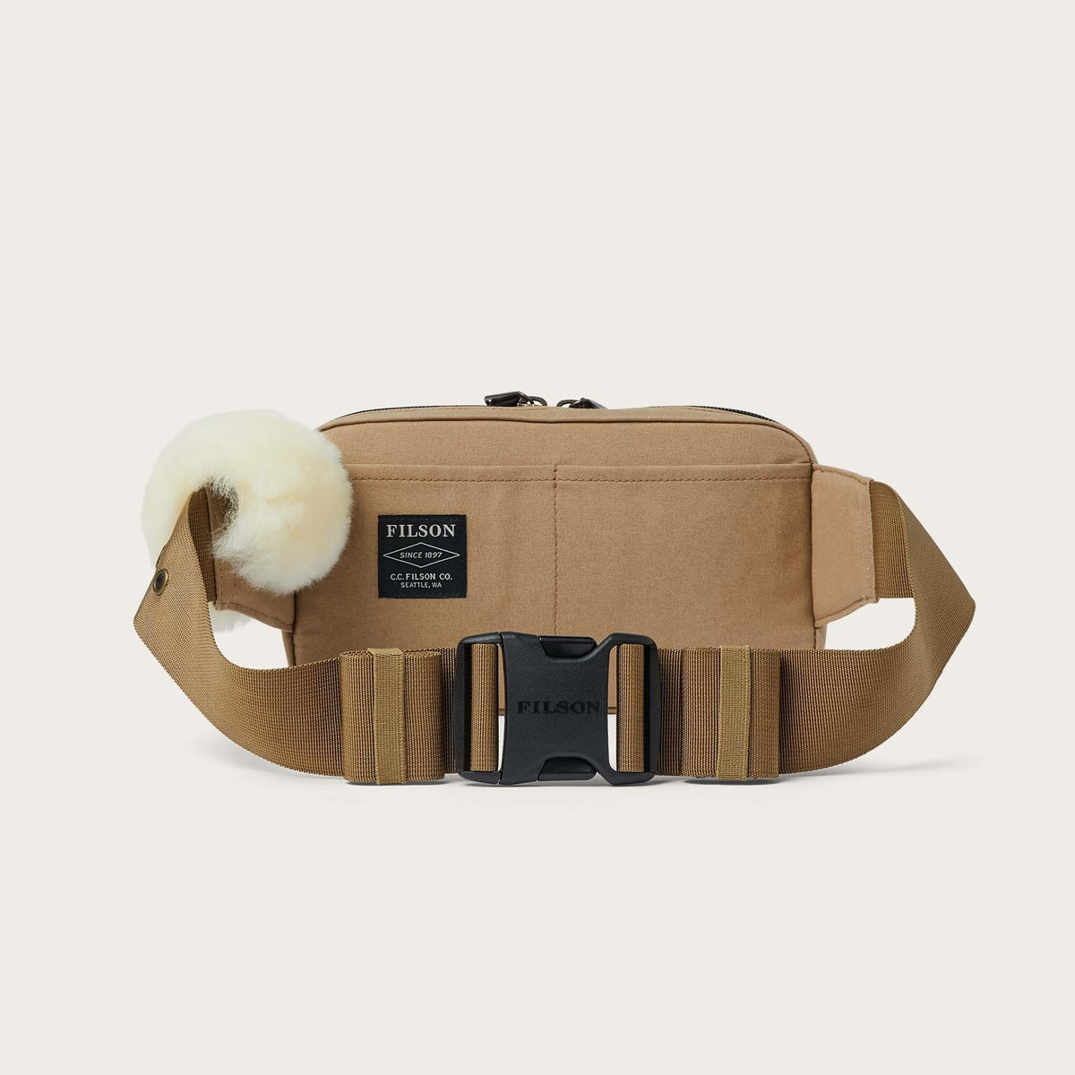 Compact fishing waist pack by Filson Dark tan (Beige)