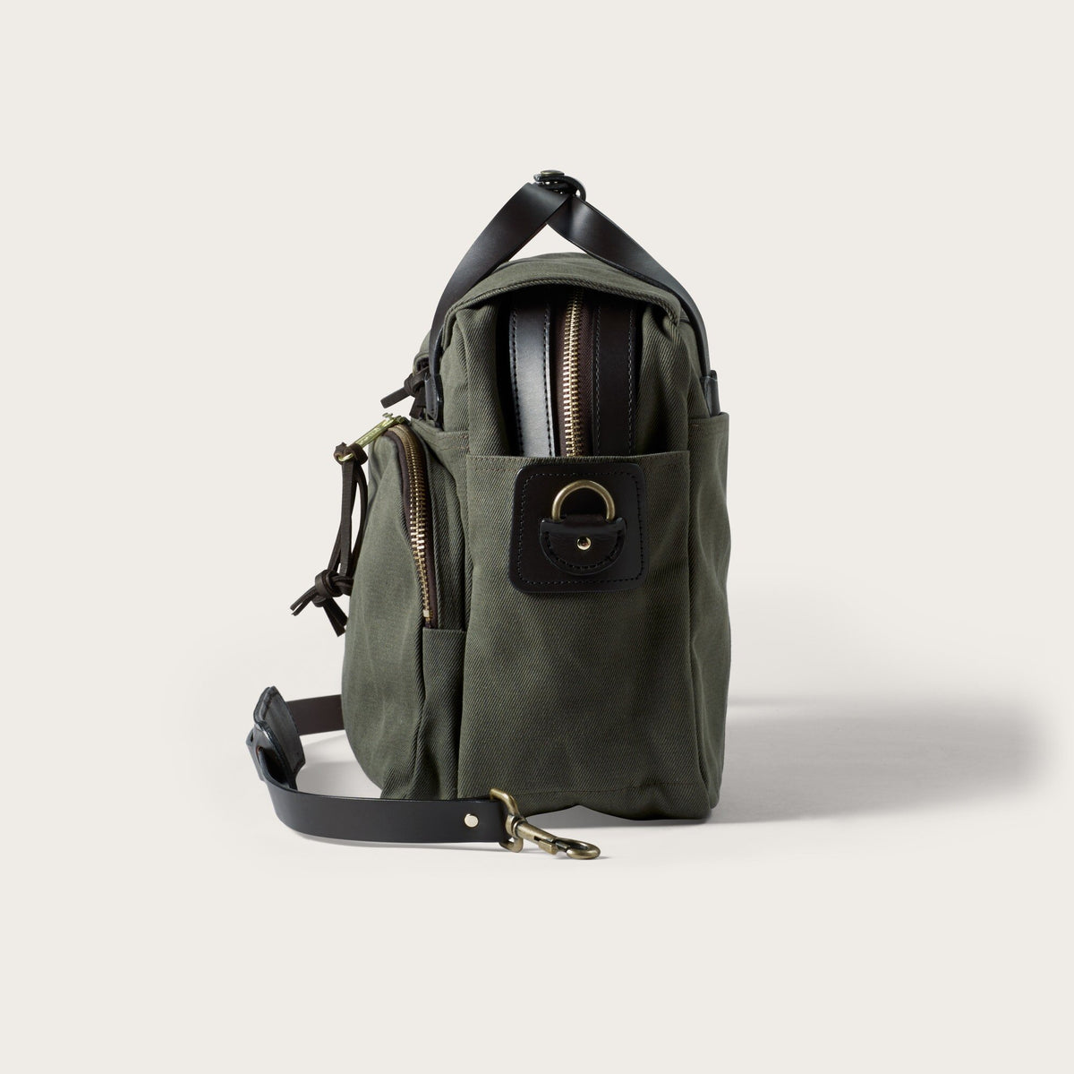 Rugged twill padded computer bag by Filson | Otter green (Green)