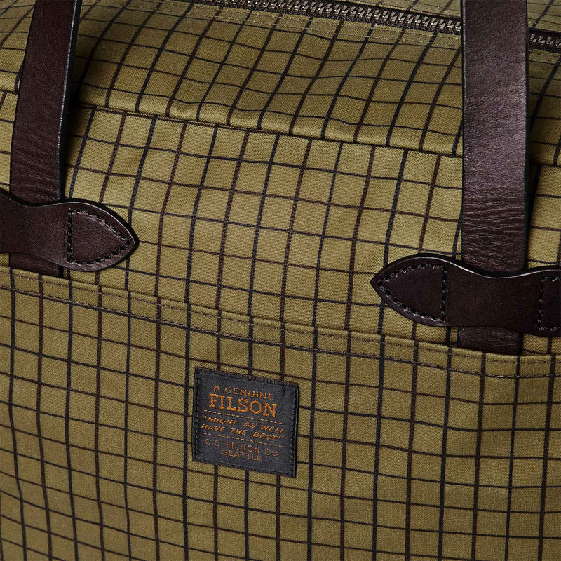 TIN CLOTH TOTE BAG WITH ZIPPER