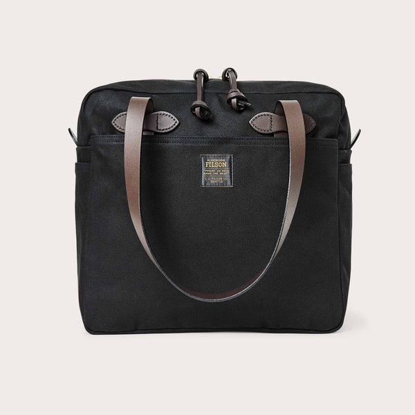 Rugged twill tote bag with zipper by Filson | Tan (Beige)