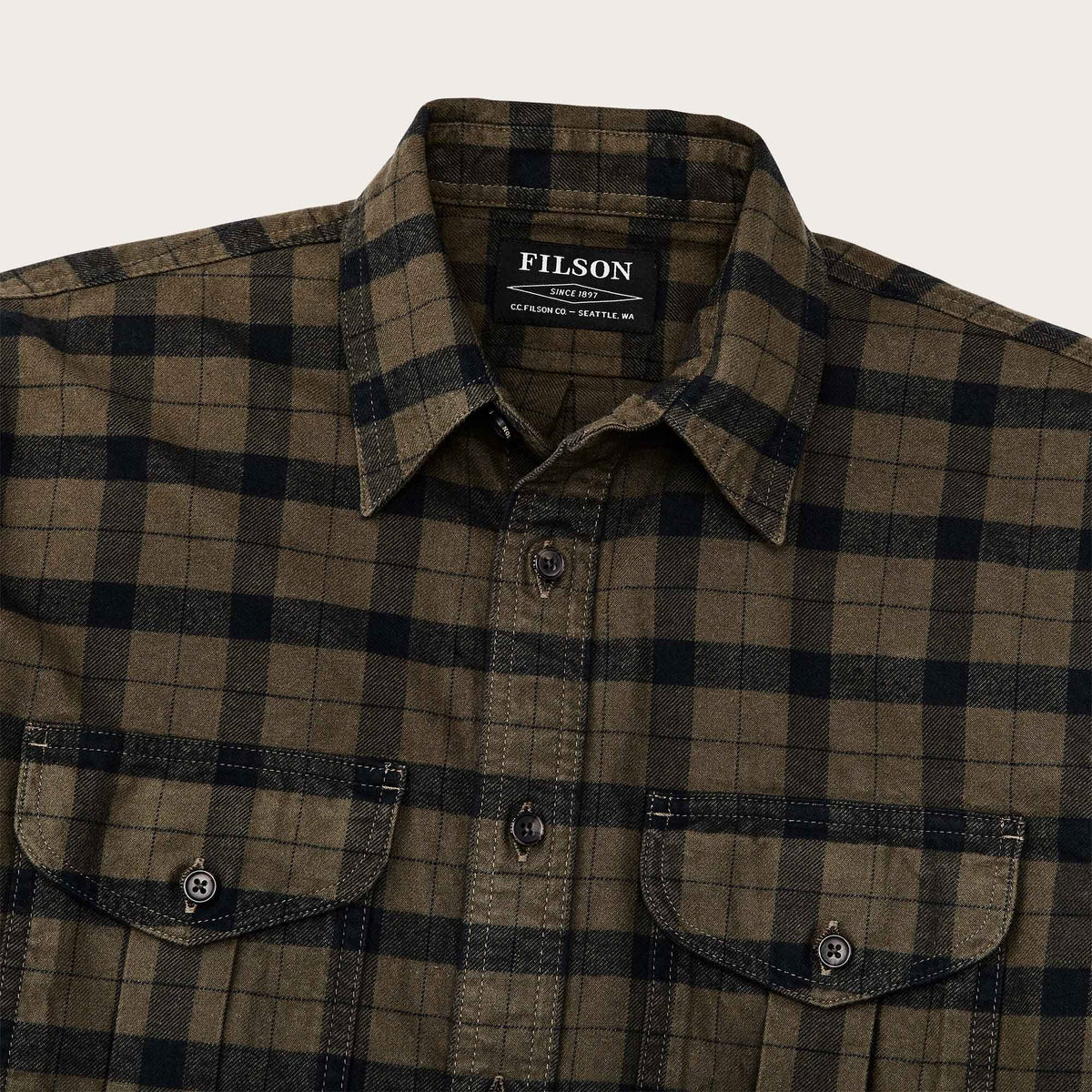 Chemise en flanelle à carreaux vert foncé Jp1880 | La Redoute Chemise en flanelle à carreaux vert foncé Jp1880 | La Redoute