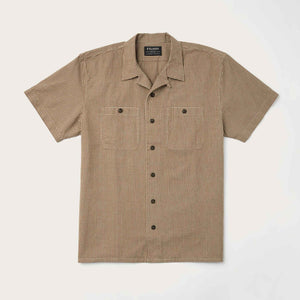 CHAMBRAY SHORT SLEEVE CAMP SHIRT