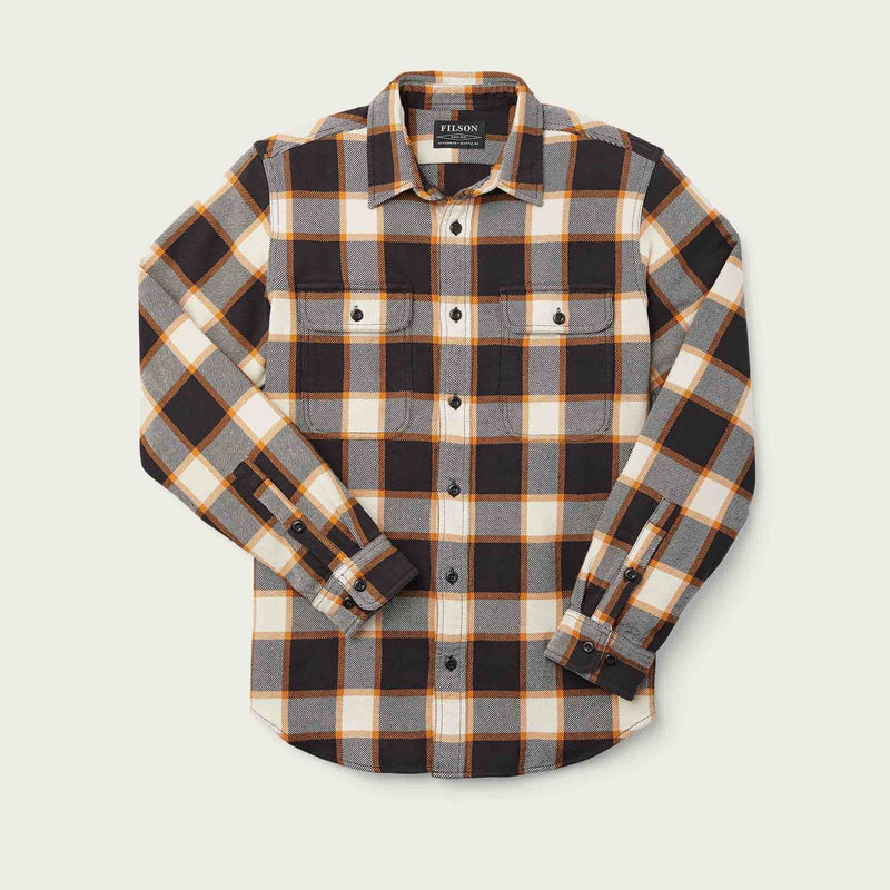 Vintage flannel work shirt von Filson | Black natural gold (Black)