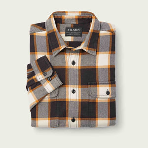 Vintage flannel work shirt von Filson | Black natural gold (Black)