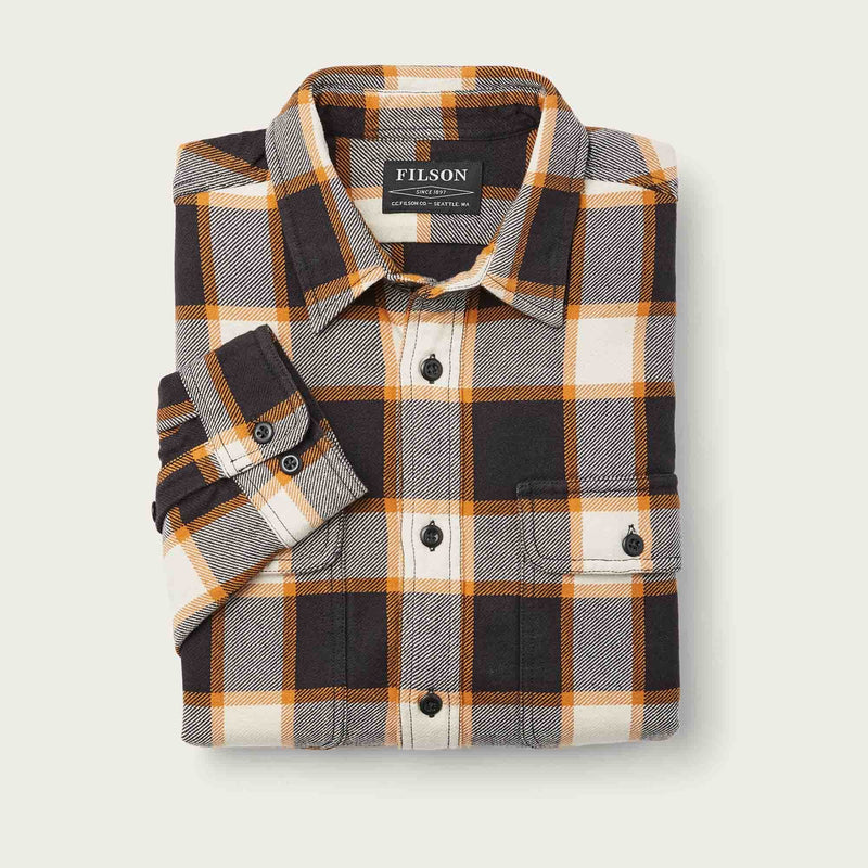 Vintage flannel work shirt von Filson | Black natural gold (Black)