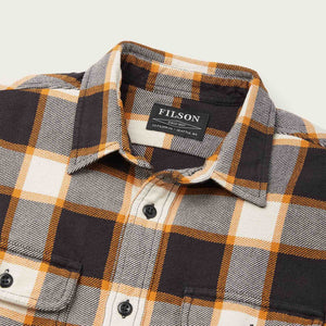 Vintage flannel work shirt von Filson | Black natural gold (Black)